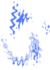 An abstract transparent psychedelic wavy spiral design element overlay.