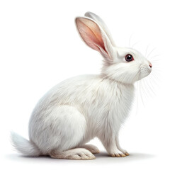 Obraz premium white rabbit isolated on white