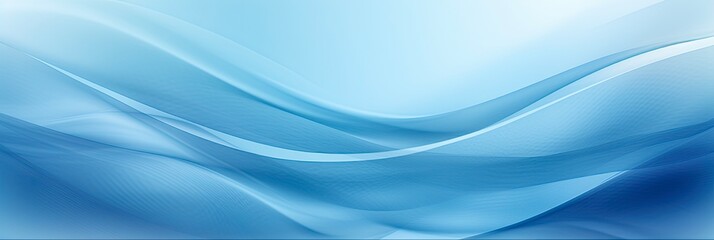 Fototapeta premium Abstract Banner Background in Cool Light Blue Gradient with Blurred Colours and Empty Space for Text.