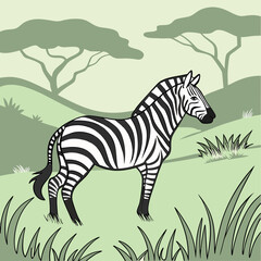 zebra with green grass