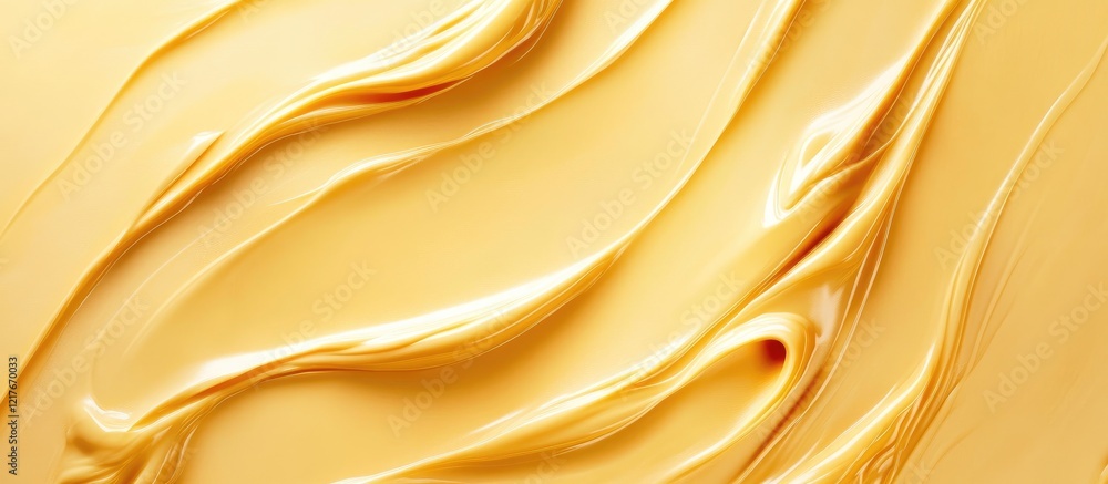 Poster golden yellow abstract background with smooth texture and blank space for text or design elements