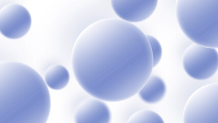 Abstract animation of different sizes of light blue smoothly moving 3d  spheres on a light background.A looped futuristic shine  background. Concept for technology or business. Video 4k. 60 Fps