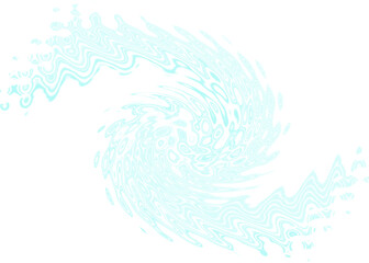 An abstract transparent psychedelic wavy spiral design element overlay.