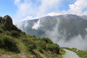 waterfall in the mountains