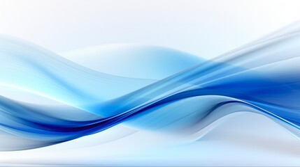 Fototapeta premium Blue Energy Impulse - An Abstract Three-dimensional Image with Ambient Blue and White Tones Depicting Amplitude and Analog Waves in the Background