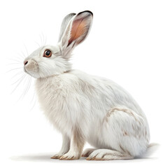 white rabbit isolated on white