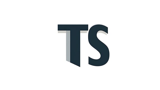 Dark letters TS on white background simple logo