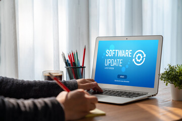 Software update on computer for modish version of device software upgrade