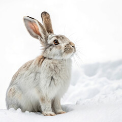 Obraz premium white rabbit isolated on white