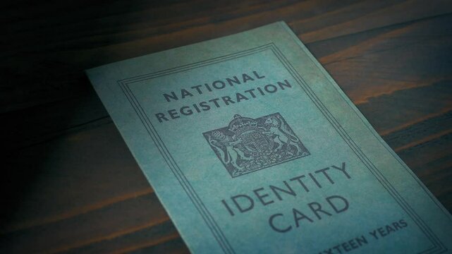 National ID Card WW2 Historic Document - Daylight Or Lamp