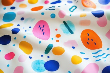 Vibrant Easter eggs with colorful dots on a white background, symbolizing joy and renewal during the holiday season.