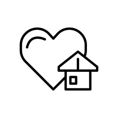 love design icon, icon with basic love design.