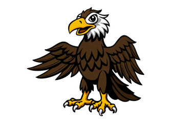 Fototapeta premium eagle vector, Simple color Design vector icon with white background. Wild Animal Vector. Bird vector, Cartoon vector, 2d vector 