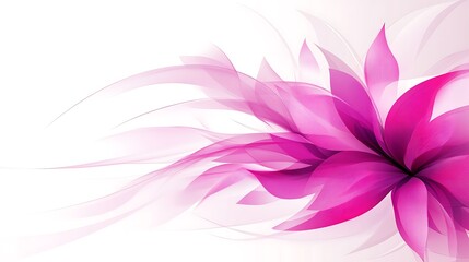 Abstract Pink Floral Design Artistic Wave Illustration