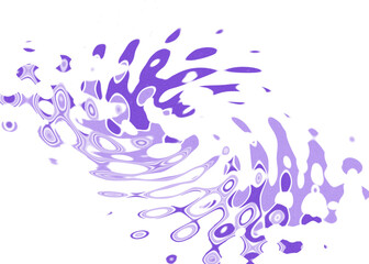 An abstract transparent psychedelic wavy spiral shape design element overlay.