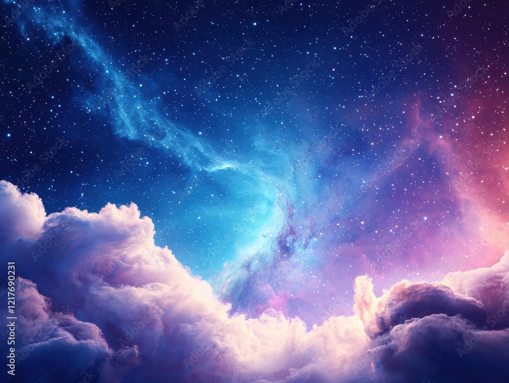 Aufkleber vibrant orion nebula showcase deep space editorial image colorful clouds celestial view cosmic wonde