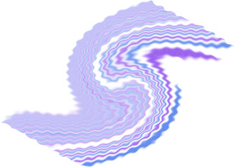 Fototapeta premium An abstract transparent psychedelic wavy spiral shape design element overlay.