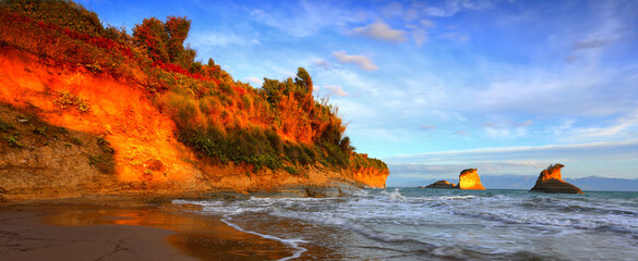 scenic greek island, wonderful view on Corfu