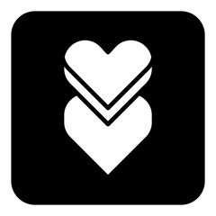 love design icon, icon with basic love design.
