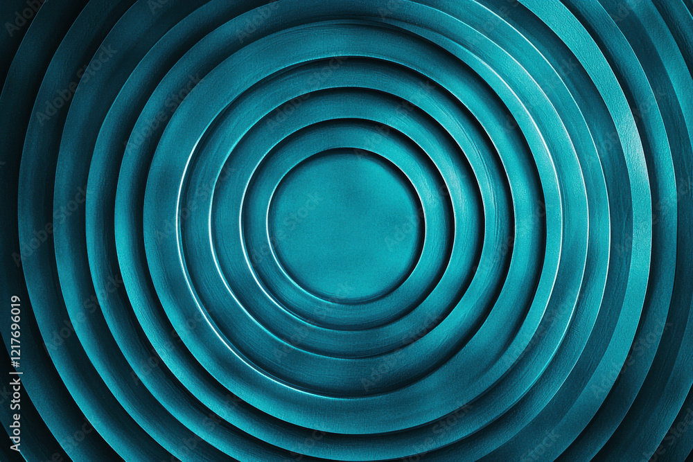 Poster vibrant radial gradient pattern showcasing a seamless transition from teal to deep blue, perfect for
