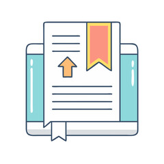 bookmark learning progress icon, bookmark learning progress vector illustration-simple illustration of bookmark learning progress, perfect for bookmark learning progress logos and icons