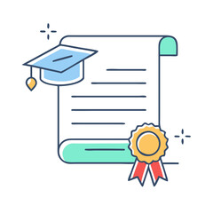 diploma icon, diploma vector illustration-simple illustration of diploma, perfect for diploma logos and icons