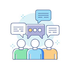 group discussion icon, group discussion vector illustration-simple illustration of group discussion, perfect for group discussion logos and icons
