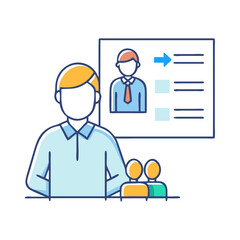 instructor icon, instructor vector illustration-simple illustration of instructor, perfect for instructor logos and icons