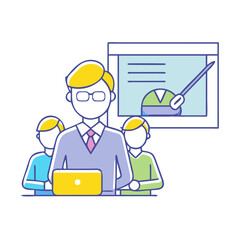 instructor icon, instructor vector illustration-simple illustration of instructor, perfect for instructor logos and icons