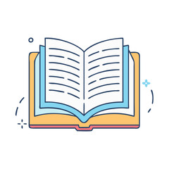 open book icon, open book vector illustration-simple illustration of open book, perfect for open book logos and icons