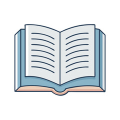 open book icon, open book vector illustration-simple illustration of open book, perfect for open book logos and icons
