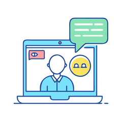 webinar icon, webinar vector illustration-simple illustration of webinar, perfect for webinar logos and icons