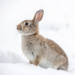 Obraz premium white rabbit isolated on white
