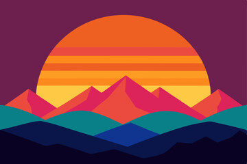 mountain landscape illustration