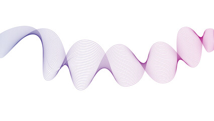 A modern and abstract wave-like vector pattern with gradient colors transitioning from blue to purple. The lines form smooth curves and interconnected waveforms, creating a visually dynamic flow.