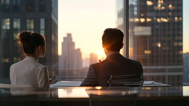 Corporate Mentor Advising Young Professional in Office