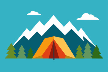 camping on the mountain