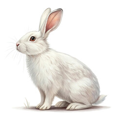 Obraz premium white rabbit isolated on white