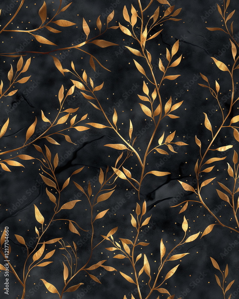 Poster a pattern of thin laurel branches intertwined with_020