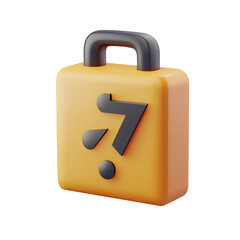 3D render icon representing electricity, featuring a detailed modern design