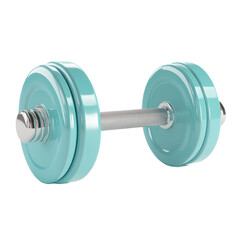 Naklejka premium A 3D render of a fitness icon, featuring elements like dumbbells or a running figure, set against