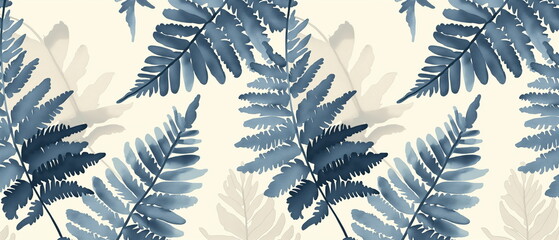 A pattern with a fern covered with frost in a mini_018