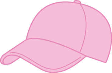 Fototapeta premium Pink color Cute Baseball Hat icon.