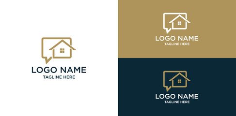 Creative logo for hometalk communication