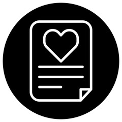 love design icon, icon with basic love design.