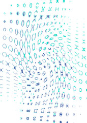 An abstract transparent psychedelic wavy spiral shape design element overlay.