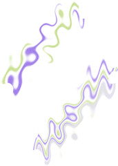 An abstract transparent psychedelic wavy spiral shape design element overlay.