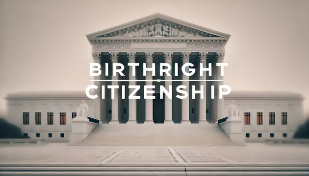 BIRTHRIGHT CITIZENSHIP sign - immigration - migration - immigrant - citizen - naturalized - policy - presidential - president - 14th amendment - fourteenth amendment - Supreme Court case