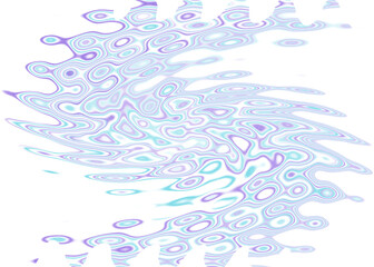 Fototapeta premium An abstract transparent psychedelic wavy spiral shape design element overlay.