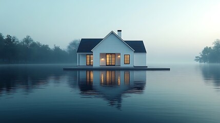 Fototapeta premium modern luxury house exterior design image